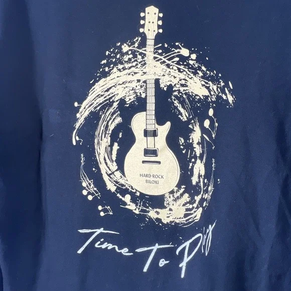 T-shirt Hard Rock Hotel Casino BILOXI XL Black "Time To Play", Guitar, - Picture 10 of 12
